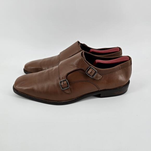 Johnston & Murphy Men’s Double Monk Strap Dress Shoes Brown Leather Cap Toe 11M main image 9